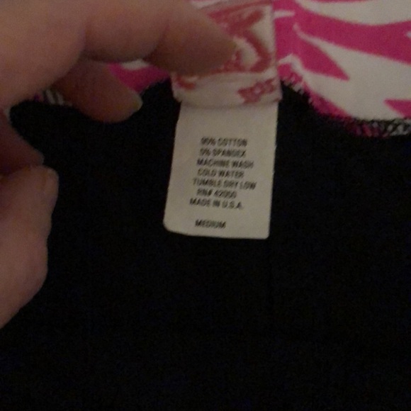 Women's Vintage Deb Black and Pink Zebra Print Shorts - Picture 3 of 4